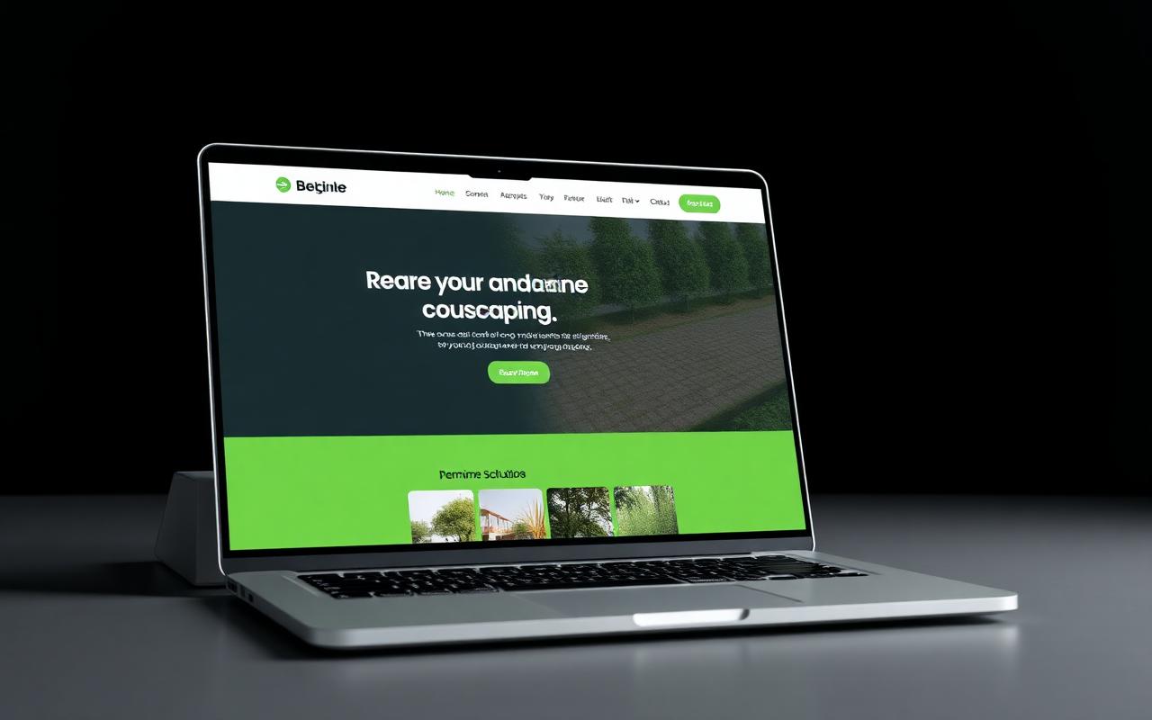 Evergreen Lawn Co. concept mockup
